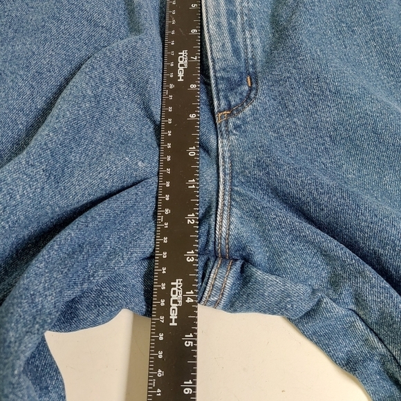 LL Bean DOUBLE Jeans Denim Size 10 Relaxed Fit Fleece Lining Thick Ourtdoor - Picture 4 of 10